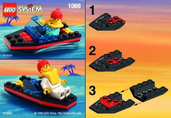 Instrucciones de Construcción - LEGO - 1069 - 2882 SPEED BOAT (NBD): Page 1