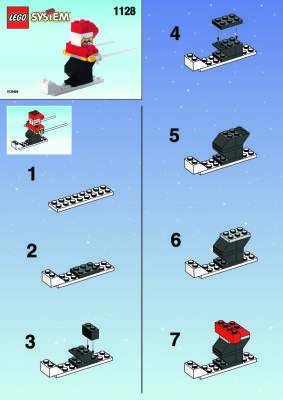 Instrucciones de Construcción - LEGO - 1128 - SKIING SANTA: Page 1