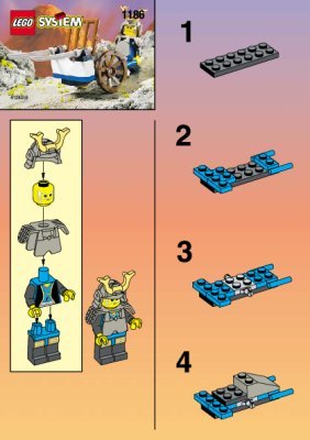 Instrucciones de Construcción - LEGO - 1186 - NINJA WITH SWORDS: Page 1