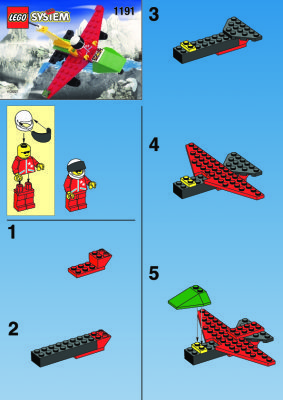 Instrucciones de Construcción - LEGO - 1191 - AIR PLANE: Page 1