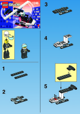 Instrucciones de Construcción - LEGO - 1246 - POLICE HELICOPTER: Page 1