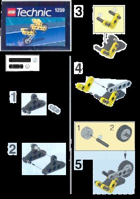 Instrucciones de Construcción - LEGO - 1259 - MOTOR CYCLE: Page 1