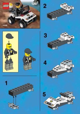 Instrucciones de Construcción - LEGO - 1297 - POLICE CAR: Page 1