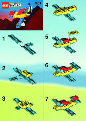 Instrucciones de Construcción - LEGO - 1809 - INFLIGHT FUN FLYER GA: Page 1