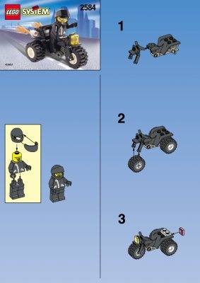 Instrucciones de Construcción - LEGO - 2584 - BIKER BOB: Page 1