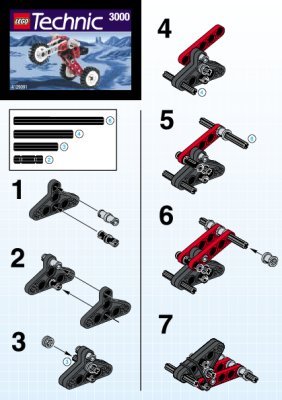 Instrucciones de Construcción - LEGO - 3000 - JUMPING TRIKE: Page 1