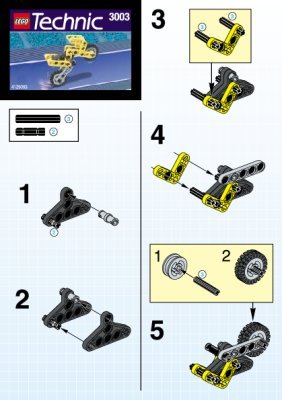 Instrucciones de Construcción - LEGO - 3003 - MOTOR CYCLE: Page 1