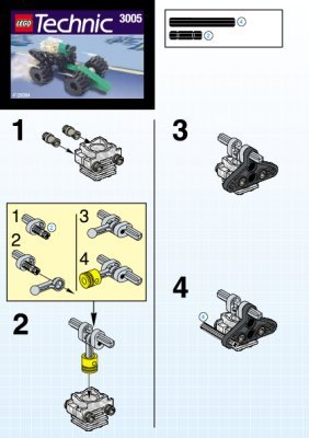 Instrucciones de Construcción - LEGO - 3005 - PISTON CAR: Page 1