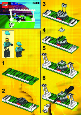 Instrucciones de Construcción - LEGO - 3413 - GOAL KEEPER: Page 1