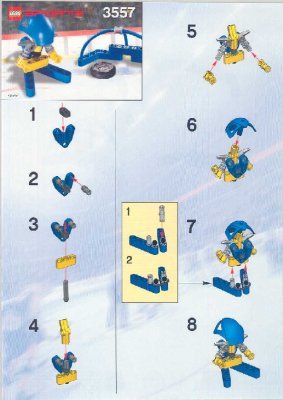 Instrucciones de Construcción - LEGO - 3557 - Blue Player & Goal: Page 1