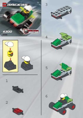 Instrucciones de Construcción - LEGO - 4300 - Green LEGO® Car: Page 1