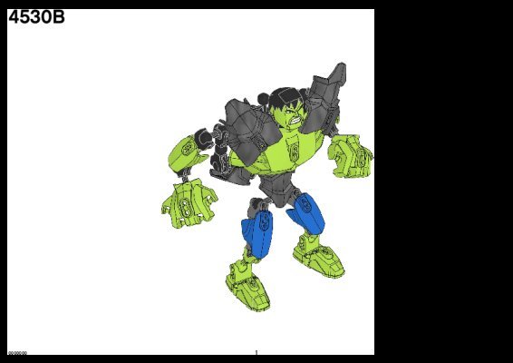 Instrucciones de Construcción - LEGO - 4530 - The Hulk™: Page 1