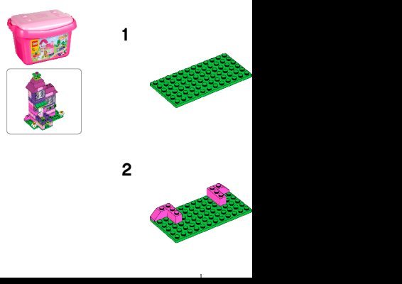 Instrucciones de Construcción - LEGO - 4625 - LEGO® Pink Brick Box: Page 1