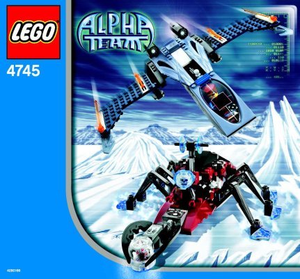 Instrucciones de Construcción - LEGO - 4745 - Blue Eagle versus Snow Crawler: Page 1