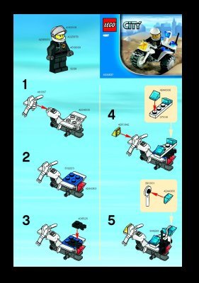 Instrucciones de Construcción - LEGO - 4897 - Police Trike: Page 1