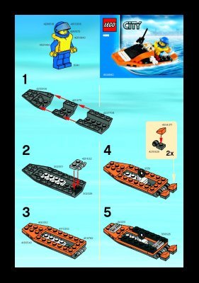 Instrucciones de Construcción - LEGO - 4898 - Coastguard Boat: Page 1