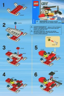 Instrucciones de Construcción - LEGO - 4900 - Fire Helicopter: Page 1