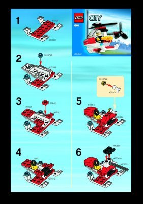 Instrucciones de Construcción - LEGO - 4900 - Fire Helicopter: Page 1