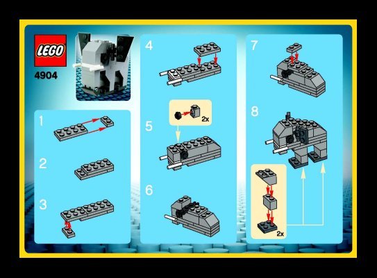 Instrucciones de Construcción - LEGO - 4904 - Elephant: Page 1