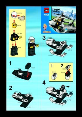 Instrucciones de Construcción - LEGO - 4991 - Police Helicopter: Page 1