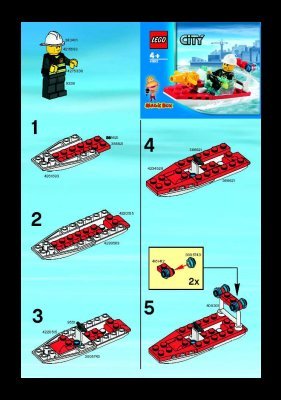 Instrucciones de Construcción - LEGO - 4992 - Fire Boat: Page 1