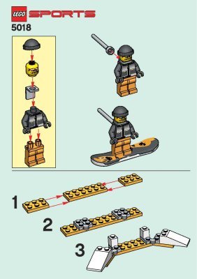 Instrucciones de Construcción - LEGO - 5018 - SNOWBOARD: Page 1