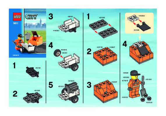 Instrucciones de Construcción - LEGO - 5611 - Public Works: Page 1