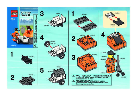 Instrucciones de Construcción - LEGO - 5611 - Public Works: Page 1