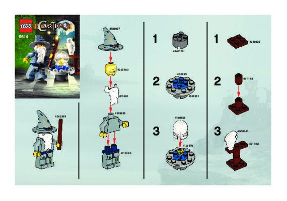 Instrucciones de Construcción - LEGO - 5614 - The Good Wizard: Page 1