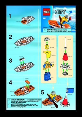 Instrucciones de Construcción - LEGO - 5621 - Coast Guard Kayak: Page 1