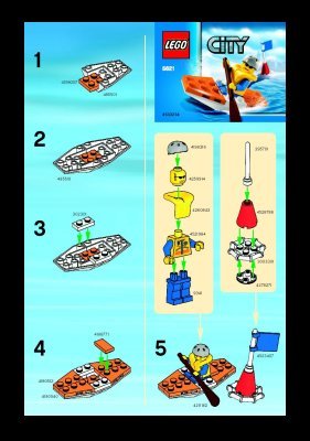 Instrucciones de Construcción - LEGO - 5621 - Coast Guard Kayak: Page 1