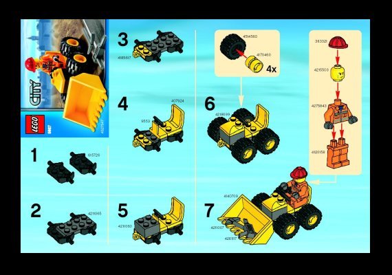 Instrucciones de Construcción - LEGO - 5627 - Dozer: Page 1