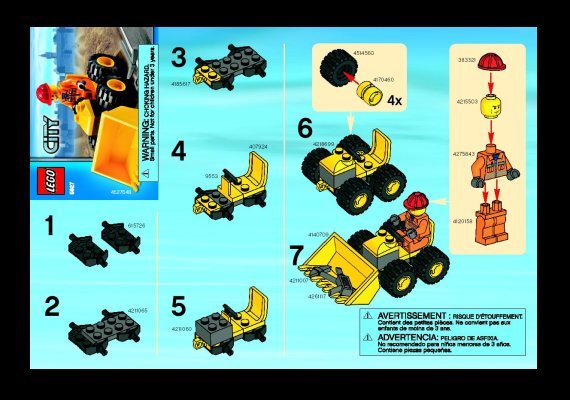 Instrucciones de Construcción - LEGO - 5627 - Dozer: Page 1