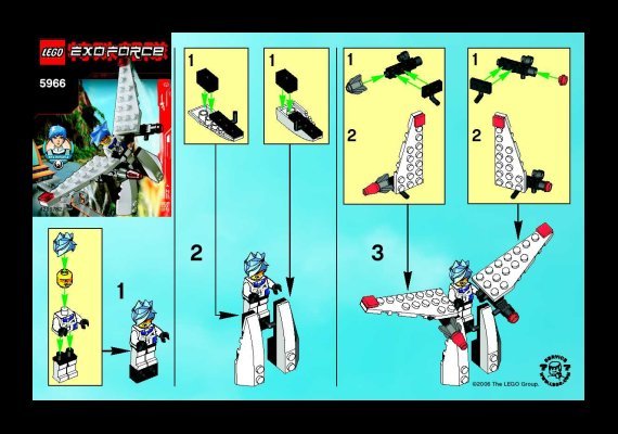 Instrucciones de Construcción - LEGO - 5966 - White Good Guy: Page 1