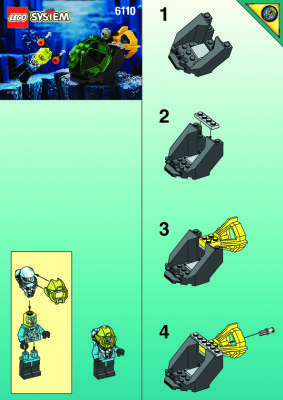 Instrucciones de Construcción - LEGO - 6110 - Aquanaut Skewer: Page 1