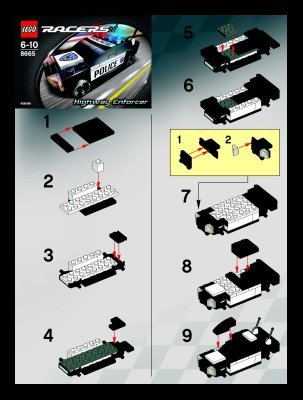 Instrucciones de Construcción - LEGO - 6111 - Street Chase: Page 1