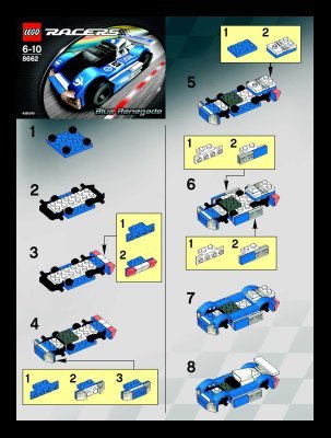 Instrucciones de Construcción - LEGO - 6111 - Street Chase: Page 1