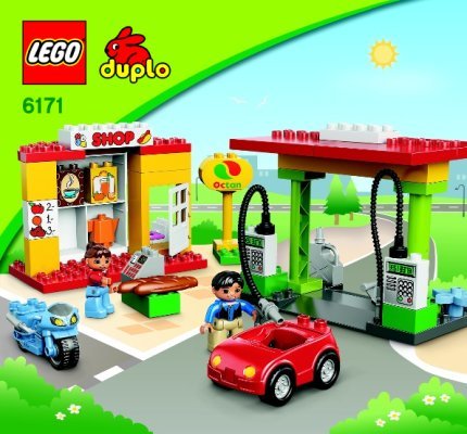 Instrucciones de Construcción - LEGO - 6171 - My First Gas Station: Page 1