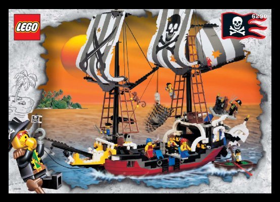 Instrucciones de Construcción - LEGO - 6290 - Pirate Battle Ship: Page 1