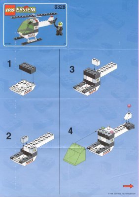 Instrucciones de Construcción - LEGO - 6328 - Police Helitran: Page 1