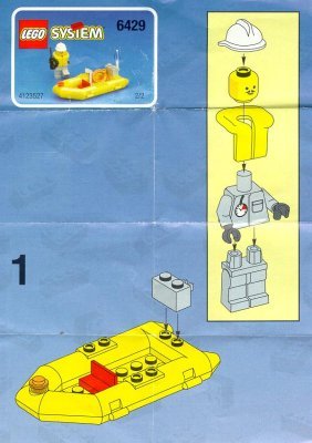 Instrucciones de Construcción - LEGO - 6429 - Fire-fighting boat: Page 1