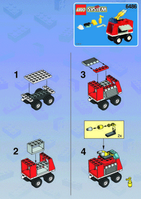 Instrucciones de Construcción - LEGO - 6486 - FIRE CAR: Page 1