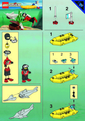 Instrucciones de Construcción - LEGO - 6555 - RUBBER RAFT: Page 1