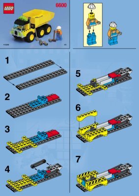 Instrucciones de Construcción - LEGO - 6600 - Highway Construction: Page 1