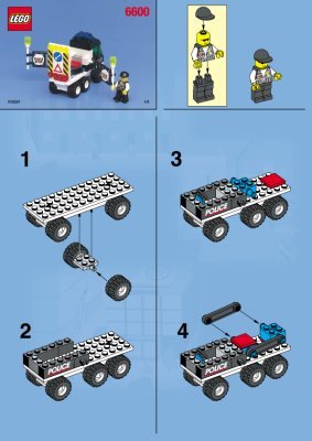 Instrucciones de Construcción - LEGO - 6600 - Highway Construction: Page 1