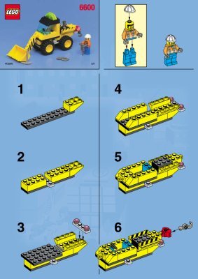 Instrucciones de Construcción - LEGO - 6600 - Highway Construction: Page 1