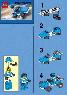 Instrucciones de Construcción - LEGO - 6618 - BLUE RACER: Page 1