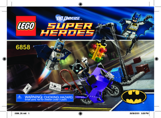 Instrucciones de Construcción - LEGO - 6858 - Catwoman Catcycle City Chase: Page 1