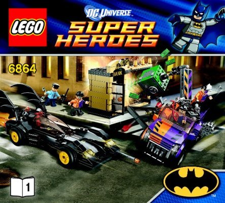 Instrucciones de Construcción - LEGO - 6864 - The Batmobile and the Two-Face Chase: Page 1