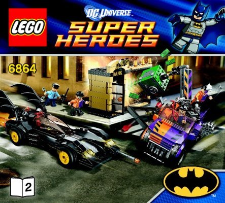 Instrucciones de Construcción - LEGO - 6864 - The Batmobile and the Two-Face Chase: Page 1